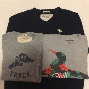 1 mens swearter and two mens shirts